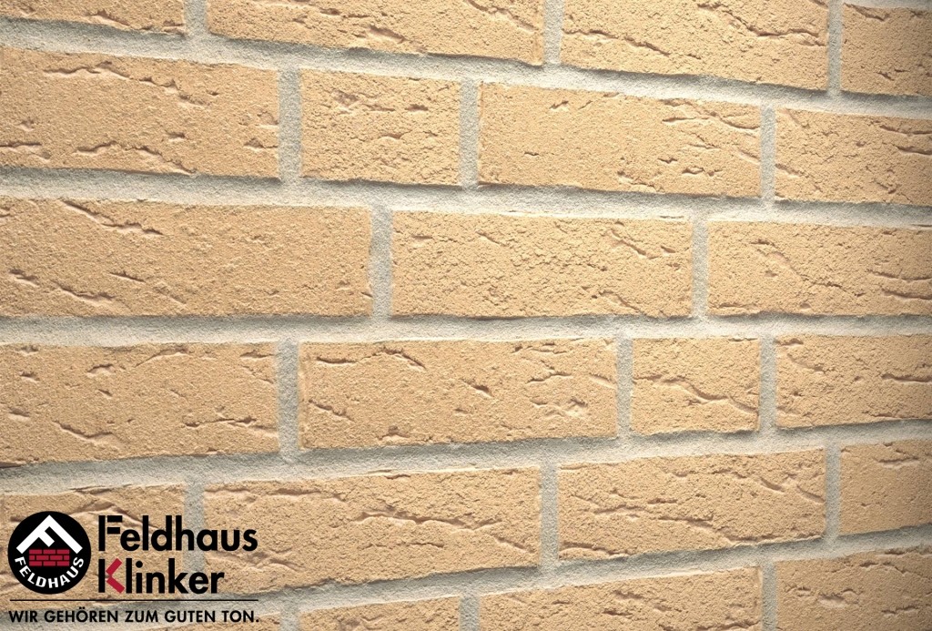 Фасадная плитка ручной формовки Feldhaus Klinker R692 Sintra crema NF14, 240*14*71 мм