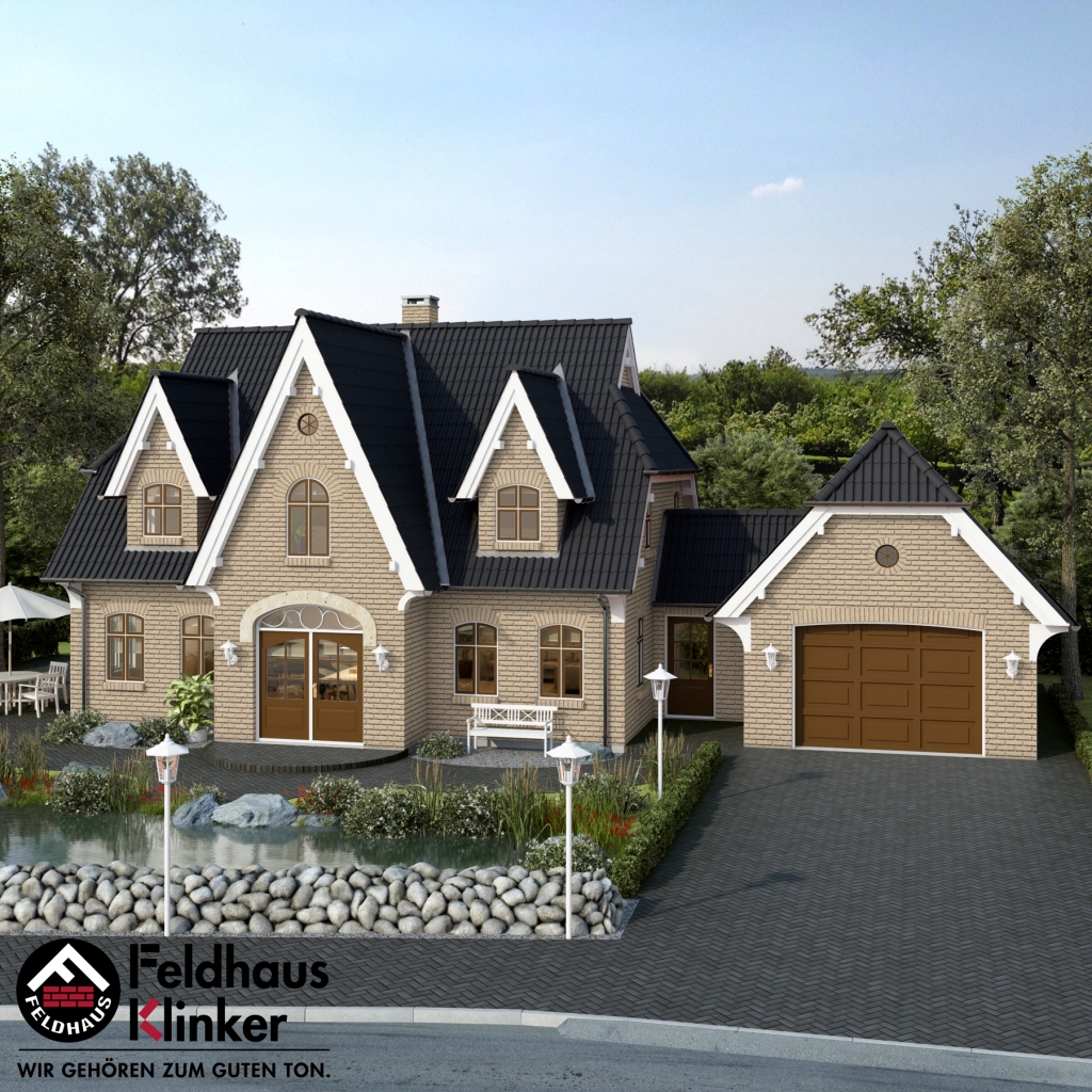 Фасадная плитка ручной формовки Feldhaus Klinker R692 Sintra crema NF14, 240*14*71 мм